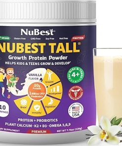 Bundle Kids & Teens Height Growth & Bone Strength with Vanilla Vegan Protein Powder with Probiotics- Calcium 2