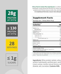 Whey Protein Powder – 2.1 lbs (952g) – 28g Protein- Vanilla Flavor – Fast-Absorbing Whey Protein Isolate & Hydrolysate for Lean Muscle 2