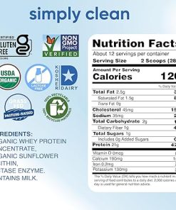 Simply tera’s Lactose Free Organic Whey Protein – Unflavored Protein Powder- Plain Tasteless Protein Powder with 21g of Protein Per Serving 2