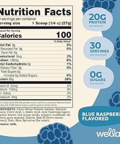 Clear Whey Protein Isolate (Blue Raspberry Flavored) – 30 Servings- 20 Grams Whey Protein Isolate Per Serving 2