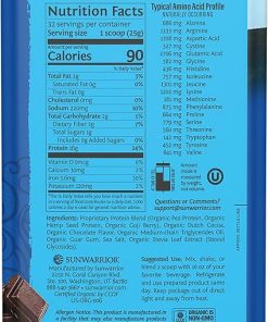 Sunwarrior WarriorBlend Organic Protein Powder 32 Servings Chocolate Flavored & Vegan Collagen Building Powder 20 Servings Chocolate Flavored 2