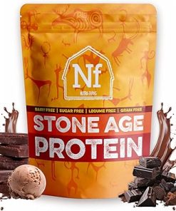 Nutra Farms Stone Age Protein | Gluten-Free Egg White Protein Powder | Egg White Powder | Dairy Free- Sugar Free & Gut-Friendly | Chocolate