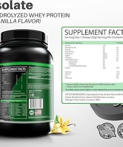 M+S 100% Grass Fed – Hydrolyzed Whey Protein Isolate Powder- Gluten Free- Fast Absorbing 2