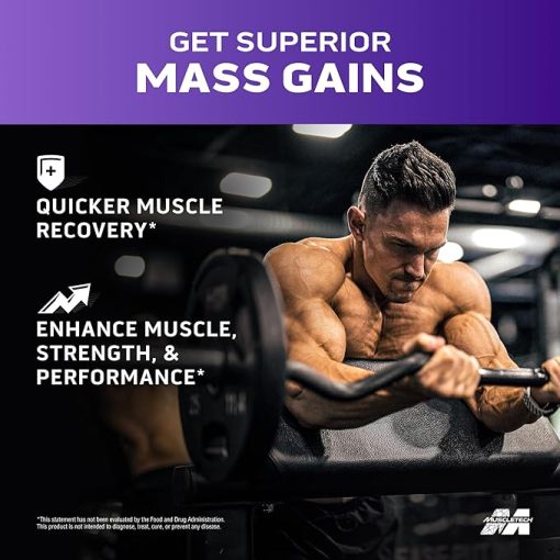 MuscleTech High Protein Mass Gainer for Men & Women - Protein Powder Shakes for Weight Gain- Muscle Building & Recovery with Creatine Monohydrate - Vanilla Milkshake - Image 2