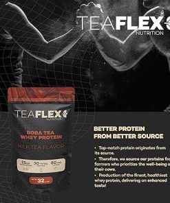 Classic Milk Tea Protein Powder | 25g Whey Protein Isolate Powder | 80mg of Caffeine Per Service Bubble Tea Protein Drink | 30 Servings | No Added Sugar. 2
