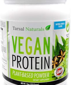Protein Powder 16 OZ 454 Grams Naturals Vanilla Flavor Helps Healthy Muscle Made in USA FDA Registered Facility cGMP Standard Gluten Free