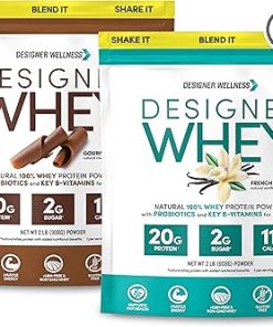 Designer Wellness- Designer Whey 2lb French Vanilla and 2lb Gourmet Chocolate Bundle