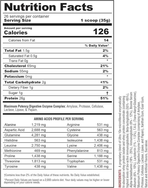 Metabolic Nutrition - Protizyme - Whey Protein Powder- High Protein - Image 2