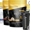 Transformation Vanilla & Chocolate Protein Powder | Super Greens Superfood Green Juice Powder | Grass-Fed Hydrolyzed Collagen Peptides Powder | Transformation Performance Shaker BlenderBottle
