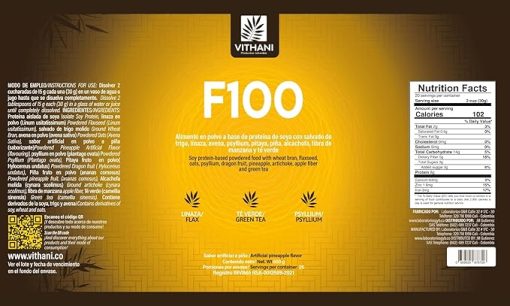 F100- Soy Protein- Based Powdered Food with Wheat bran- Flaxseed - Image 2