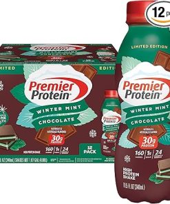 Premier Protein Shake Limited Edition 30g 1g Sugar 24 Vitamins Minerals Nutrients- Winter Mint Chocolate