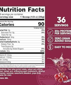 Nutricost Clear Whey Protein Isolate 2 LBS (Grape Flavored) – 20G Protein Per Serving- GMO-Free 2