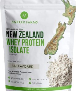 Antler Farms – 100% Grass Fed New Zealand Whey Protein Isolate- Unflavored