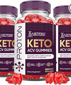 (3 Pack) Proton Protein Keto ACV Gummies Advanced Formula 1000MG Proton Keto Gummies Apple Cider Vinegar Boost Formulated with Pomegranate Beet Juice Powder B12 Vegan Non GMO 180 Gummys