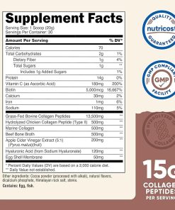 Nutricost Multi Collagen + Beauty & Protein Powder (Milk Chocolate Flavor) 30 Servings – with Biotin and Collagen Peptides- Non-GMO 2