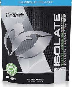 Muscle Feast Isolate + Creatine Bundle: 1 Whey Protein Isolate (Unflavored- 2lb) + 1 Creatine Powder (Unflavored 2