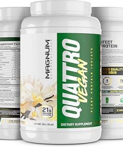 Magnum Nutraceuticals Quattro Vegan Protein Powder- Vanilla 2lb – Premium Plant-Based Protein Powder Isolate for Muscle Growth & Recovery 2
