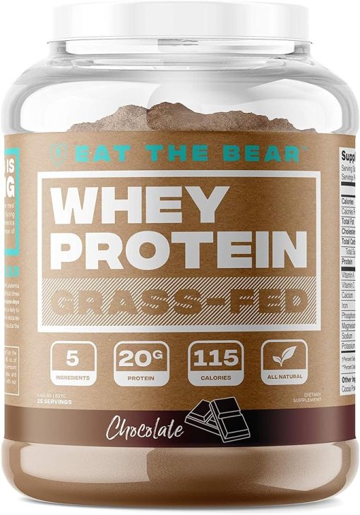 Naturally Grass Fed Whey Protein Powder- Chocolate - Image 2