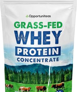 Opportuniteas Grass Fed Whey Protein Powder Concentrate – 1 Ingredient – Pure Protein Supplement for Drink- Smoothie