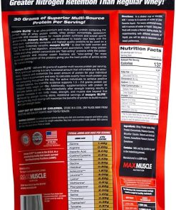 Max Muscle Maxpro Elite Whey Protein Powder | 30g Protein | 0g Sugar | 6.6g BCAAs | Micellar Casein Cold Filtered Whey Isolate Protein | Promotes Muscle Growth & Recovery (Vanilla Ice Cream 2lb) 2