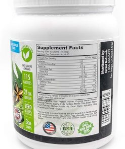 Protein Powder 16 OZ 454 Grams Naturals Vanilla Flavor Helps Healthy Muscle Made in USA FDA Registered Facility cGMP Standard Gluten Free 2