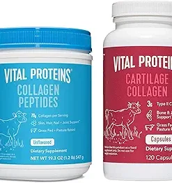 Vital Proteins Collagen Peptides Powder 19.3oz+ Collagen Pills- Type II