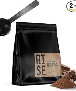 Starter Pack: Dark Chocolate Protein Powder & Stainless Steel Scoop Bundle- Easy to Digest 30g Chocolate Protein