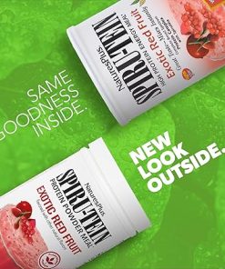 NaturesPlus SPIRU-TEIN- Exotic Red Fruit – 1.1 lb – Plant-Based Protein Powder – Vitamins & Minerals for Energy – Vegetarian 2