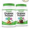 Orgain Organic Vegan Protein Powder (Peanut Butter- Creamy Chocolate Fudge) – 21g Plant Based Protein | Gluten Free | Dairy Free | No Sugar Added