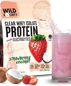 WILD SOCIETY – Premium Clear Whey Protein + Electrolytes – Refreshing Whey Protein Isolate Powder – 20g Protein- 0 Added Sugar