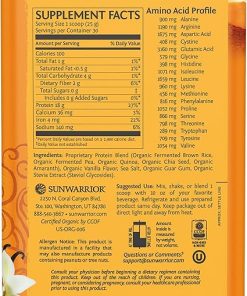 Sunwarrior Vegan Organic Protein Powder Plant-Based | 5 Superfood Quinoa Chia Seed Soy Free Dairy Free Gluten Free Synthetic Free Non 2