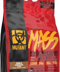 Mutant Mass Weight Gainer Protein Powder – Mass Builder for Bulking and Lean Mass Gainer- The Weight Gainer Men Need to Bulk up – 15 Pound – Triple Chocolate