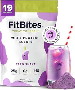Boba Tea Protein 100% Whey Protein Powder Isolate (Taro)- Natural Energy Coffee Replacement