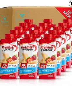 Premier Protien High Protein Shakes Variety Sampler Pack Strawberry 11 Fl. Oz Each (15pk)