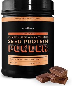 Pumpkin Seed & Milk Thistle Seed Vegan Protein Powder – 454 g Canister of Chocolate Plant Based Protein Powder Shake Mix – 13 g Protein Blend – Soy- Dairy