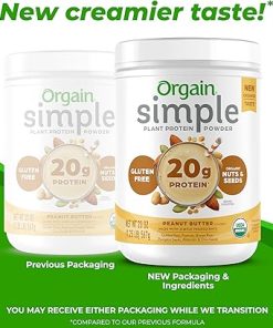 Orgain Organic Simple Vegan Protein Powder- Peanut Butter – 20g Plant Based Protein 2