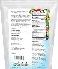 Z Natural Foods Optimum 30 Organic Chocolate Whey Meal Replacement Powder 2