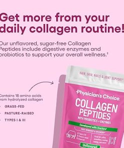 Collagen Peptides Powder – Hydrolyzed Protein(Type I & III) – Digestive Enzymes – Keto Collagen Powder for Women & Men – Hair- Skin 2