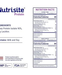 Nutrisite Nutrition Whey Isolate Protein Powder for Special Medical Purposes – Wound Healing Support- Bariatric and Surgery Recovery – Carb 2