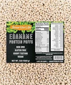 Smart for Life Soy Protein Puffs from Edamame – High Protein Zero Sugar Soy Protein Isolate Puffs – 20 Grams Protein Snacks – Non-GMO- Gluten-Free – 3 Pound Box – 53 Servings – Soy Puffs…