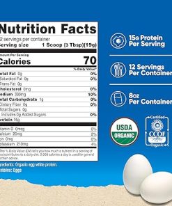Nutricost Organic Egg White Protein Powder 8oz (Unflavored) – 15 Grams Protein Per Serving- GMO-Free 2