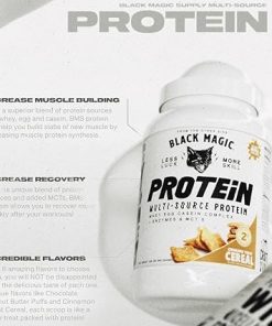 Black Magic Protein Powder Whey Egg Casein Complex + Enzymes & MCT’s Recovery 2lbs Cinnamon Toast Cereal Flavor 2