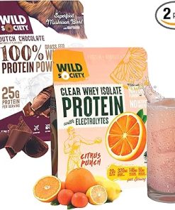 WILD SOCIETY Clear Isolate + Whey Concentrate Super Combo – Citrus Punch Clear Whey + Dutch Chocolate Whey Concentrate
