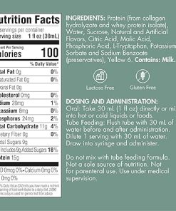Liquid collagen peptides Type I- III 15 grams protein per oz. |Prosource Plus Orange Crème Bottle Medtrition| 2