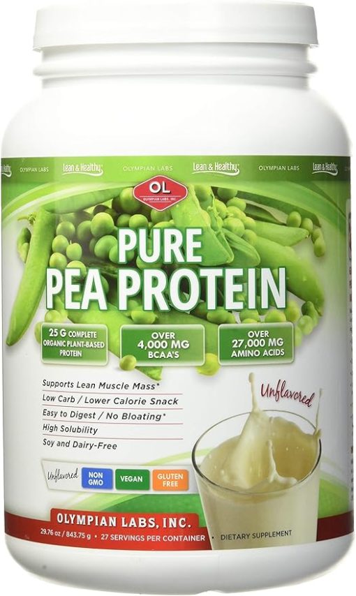 Olympian Labs Plant Based Pea Protein Powder- Unflavored - 25g of Protein