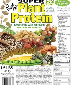 Wild Force Super Plant Protein Sweetened – Raw Vegan Protein Powder Enriched with Exotic Pine Nuts- Chlorella 2