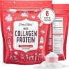 Multi Collagen Protein Powder Type I II III IV V X – Unflavored & Hydrolyzed 16Oz Pure Collagen Peptides Powder – Grass Fed Beef- Wild Fish Marine & USA Eggshell – Whole Body Collagen