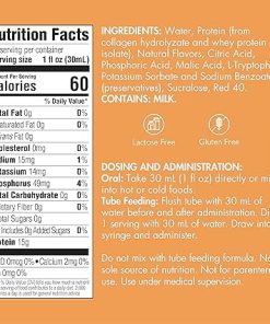 Liquid Collagen Peptides Type I- III 15 Grams Protein per Oz. |Prosource NoCarb Berry Punch Bottle Medtrition| 2