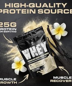 Swole AF Whey Isolate Protein Formula Powder | for Muscle Support & Recovery | Dietary Supplement | 25G Protein 31 Servings | Vanilla 2