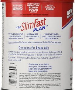 SlimFast Original Strawberries & Cream Meal Replacement Shake Mix – Weight Loss Powder – 12.83 Oz. Canister – 14 Servings – Pantry Friendly 2